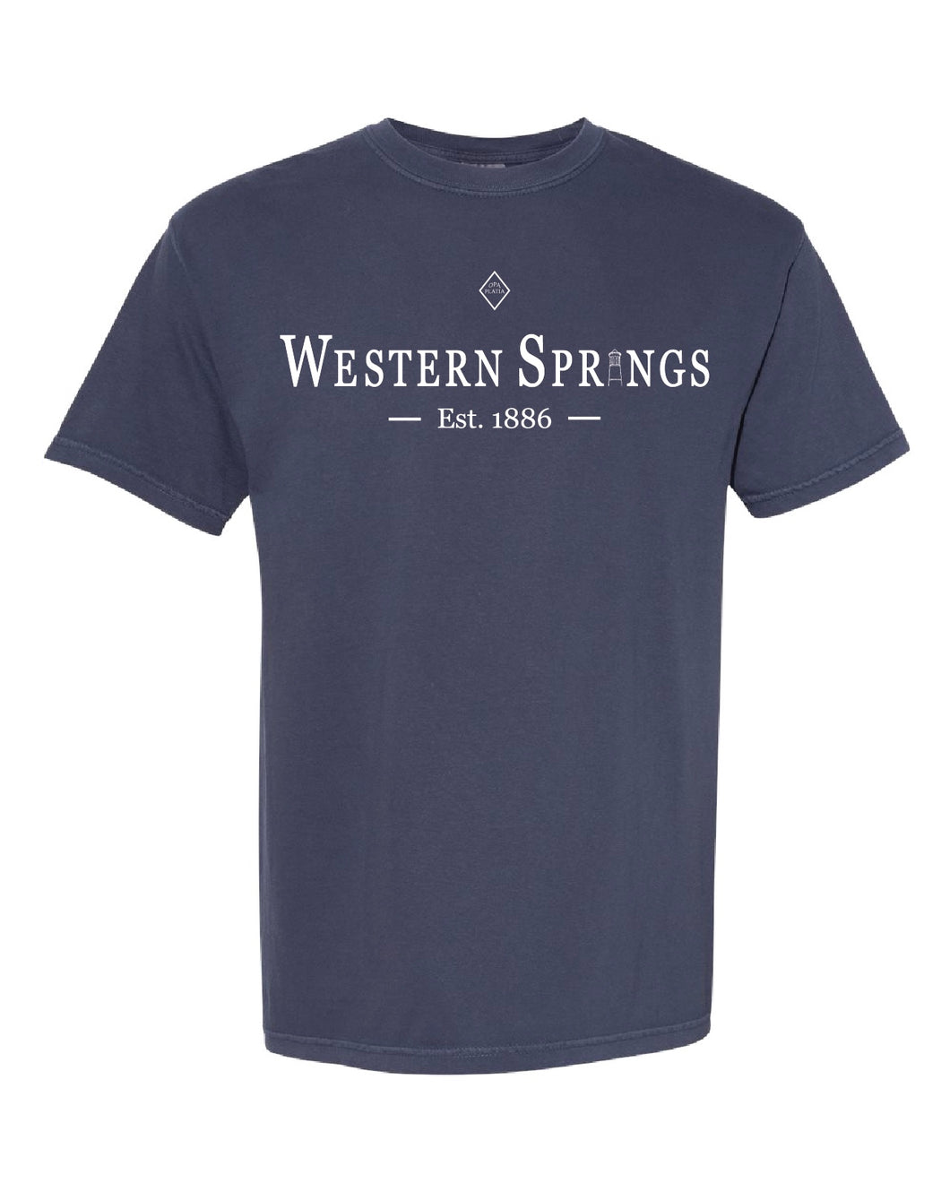 Garment-Dyed Western Springs Tower Classic Short Sleeve Tee