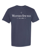 Load image into Gallery viewer, Garment-Dyed Western Springs Tower Classic Short Sleeve Tee
